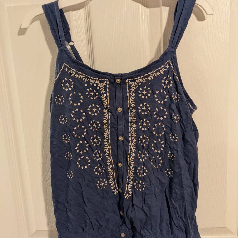Junior's blue peplum tank